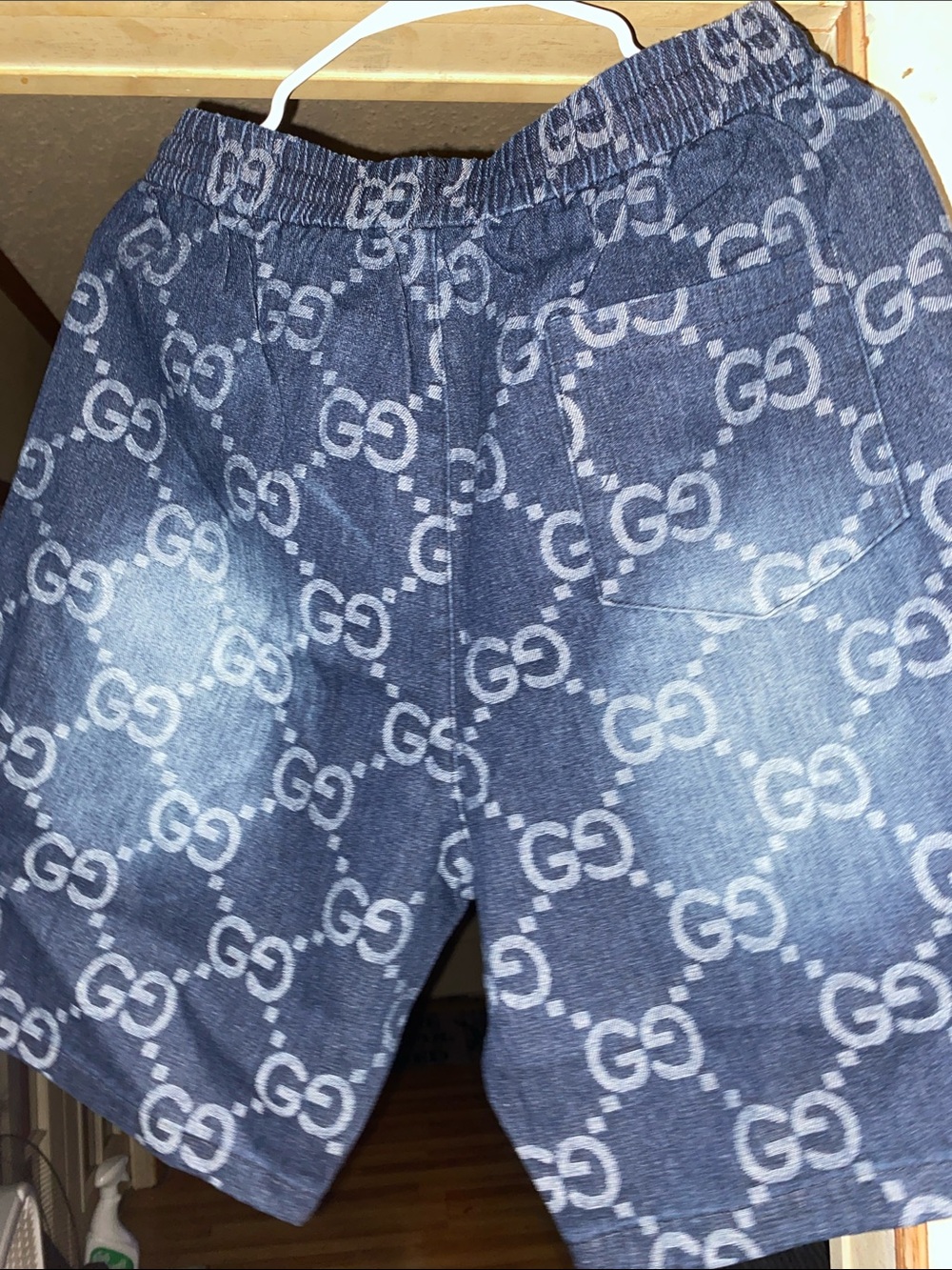 Gucci Blue Denim Short-Sleeve Monogram Button Shirt - Picture 4 of 4